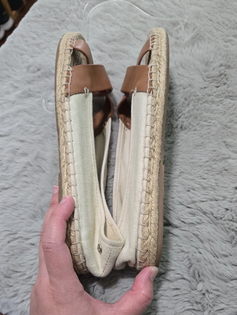 Tommy Bahama Veranda espadrille flats real leather size 8